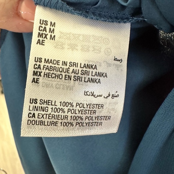 INC Blue Chiffon Tie-Back Dress | Size M - Picture 7 of 8